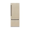 ZLINE Autograph Edition 30 in. 16.1 cu. ft. Panel Ready Built-In Bottom Freezer Refrigerator with Water Dispenser and Ice Maker with Graphite Gray Interior and Matte Black Accents (GRBIVZ-30-MB) view 21