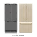 ZLINE Autograph Edition 36 in. 19.6 cu. ft. Panel Ready French Door Built-In Bottom Freezer Refrigerator with Water Dispenser and Ice Maker with Graphite Gray Interior and Champagne Bronze Accents (GRBIVZ-36-CB) view 12