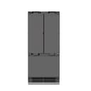 ZLINE Autograph Edition 36 in. 19.6 cu. ft. Panel Ready French Door Built-In Bottom Freezer Refrigerator with Water Dispenser and Ice Maker with Graphite Gray Interior and Champagne Bronze Accents (GRBIVZ-36-CB) view 21