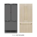 ZLINE Autograph Edition 36 in. 19.6 cu. ft. Panel Ready French Door Built-In Bottom Freezer Refrigerator with Water Dispenser and Ice Maker with Graphite Gray Interior and Polished Gold Accents (GRBIVZ-36-G) view 12