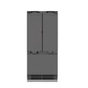 ZLINE Autograph Edition 36 in. 19.6 cu. ft. Panel Ready French Door Built-In Bottom Freezer Refrigerator with Water Dispenser and Ice Maker with Graphite Gray Interior and Polished Gold Accents (GRBIVZ-36-G) view 19
