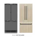 ZLINE Autograph Edition 36 in. 19.6 cu. ft. Panel Ready French Door Built-In Bottom Freezer Refrigerator with Water Dispenser and Ice Maker with Graphite Gray Interior and Matte Black Accents (GRBIVZ-36-MB) view 13