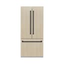 ZLINE Autograph Edition 36 in. 19.6 cu. ft. Panel Ready French Door Built-In Bottom Freezer Refrigerator with Water Dispenser and Ice Maker with Graphite Gray Interior and Matte Black Accents (GRBIVZ-36-MB) view 22