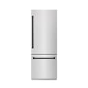 Autograph Edition 30 In. 16.1 Cu. Ft. Built-in Bottom Freezer Refrigerator With Water Dispenser And Ice Maker In Satin Stainless Steel With Graphite Gray Interior And Matte Black Accents view 11