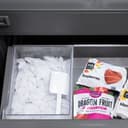 Autograph Edition 30 In. 16.1 Cu. Ft. Built-in Bottom Freezer Refrigerator With Water Dispenser And Ice Maker In Satin Stainless Steel With Graphite Gray Interior And Matte Black Accents view 14