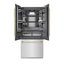 Autograph Edition 36 In. 19.6 Cu. Ft. French Door Built-in Bottom Freezer Refrigerator With Water Dispenser And Ice Maker In Satin Stainless Steel With Graphite Gray Interior And Polished Gold Accents view 19