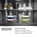 Autograph Edition 36 In. 19.6 Cu. Ft. French Door Built-in Bottom Freezer Refrigerator With Water Dispenser And Ice Maker In Satin Stainless Steel With Graphite Gray Interior And Polished Gold Accents view 3