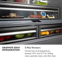 Autograph Edition 36 In. 19.6 Cu. Ft. French Door Built-in Bottom Freezer Refrigerator With Water Dispenser And Ice Maker In Satin Stainless Steel With Graphite Gray Interior And Matte Black Accents view 4