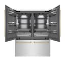 Autograph Edition 60 In. 32.2 Cu. Ft. French Door Built-in Bottom Freezer Refrigerator With Water Dispenser And Ice Maker In Satin Stainless Steel With Graphite Gray Interior And Champagne Bronze Accents view 1