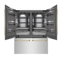 Autograph Edition 60 In. 32.2 Cu. Ft. French Door Built-in Bottom Freezer Refrigerator With Water Dispenser And Ice Maker In Satin Stainless Steel With Graphite Gray Interior And Polished Gold Accents view 1