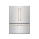 Autograph Edition 60 In. 32.2 Cu. Ft. French Door Built-in Bottom Freezer Refrigerator With Water Dispenser And Ice Maker In Satin Stainless Steel With Graphite Gray Interior And Polished Gold Accents view 11