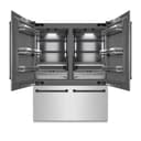 Autograph Edition 60 In. 32.2 Cu. Ft. French Door Built-in Bottom Freezer Refrigerator With Water Dispenser And Ice Maker In Satin Stainless Steel With Graphite Gray Interior And Matte Black Accents view 1