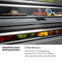 Autograph Edition 60 In. 32.2 Cu. Ft. French Door Built-in Bottom Freezer Refrigerator With Water Dispenser And Ice Maker In Satin Stainless Steel With Graphite Gray Interior And Matte Black Accents view 4