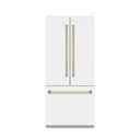 Autograph Edition 36 In. 19.6 Cu. Ft. French Door Built-in Bottom Freezer Refrigerator With Water Dispenser And Ice Maker In White Matte With Graphite Gray Interior And Polished Gold Accents view 11