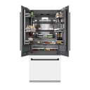 Autograph Edition 36 In. 19.6 Cu. Ft. French Door Built-in Bottom Freezer Refrigerator With Water Dispenser And Ice Maker In White Matte With Graphite Gray Interior And Matte Black Accents view 10