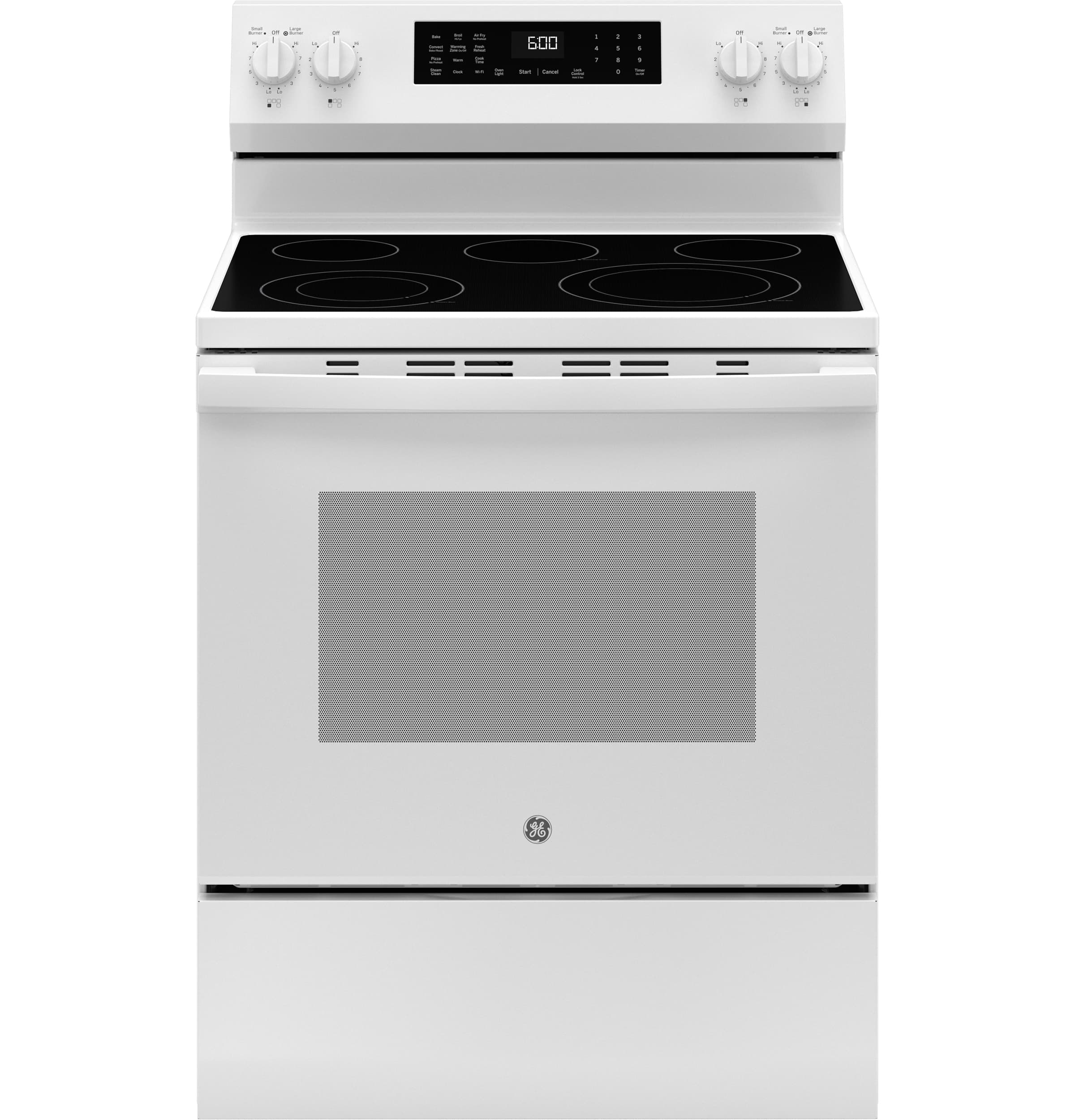 Ge® Energy Star® 30" Free-standing Electric Convection Range With No Preheat Air Fry And Easywash™ Oven Tray