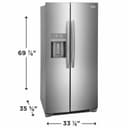 22.3 Cu. Ft. 33" Standard Depth Side by Side Refrigerator view 3