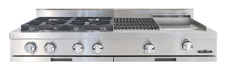 48″ Rangetop 4 Burners / Grill / Griddle NG