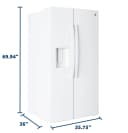 27.9 Cu. Ft. Side-By-Side Refrigerator with Extra Tall Dispenser and In-Door Icemaker view 27