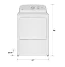 Ge® 7.2 Cu. Ft. Capacity Electric Dryer With Up To 120 Ft. Venting And Reversible Door view 12