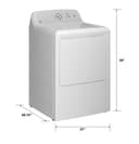 Ge® 6.2 Cu. Ft. Capacity electric Dryer With Up To 120 Ft. Venting And Shallow Depth view 14