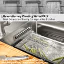 ACQUA 33 in. Drop-In/Undermount 50/50 Double Bowl Stainless Steel Sink with Faucet & Waterfall view 4