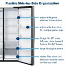 23.6 Cu. Ft. Counter-Depth Side-By-Side Refrigerator with Extra Tall Dispenser and In-Door Icemaker view 26