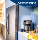 GE® 23.5 Cu. Ft. Counter-Depth Side-By-Side Refrigerator with LED Light Walls and Extra Tall Dispenser view 25