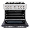 36 in. 5.2 cu. ft. Select Dual Fuel Range with 6 Burner Gas Cooktop and Electric Convection Oven view 13