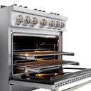 36 in. 5.2 cu. ft. Select Dual Fuel Range with 6 Burner Gas Cooktop and Electric Convection Oven view 11