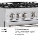 36 in. 5.2 cu. ft. Select Dual Fuel Range with 6 Burner Gas Cooktop and Electric Convection Oven view 4