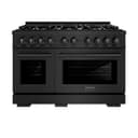 48 in. 6.7 cu. ft. Select Double Oven Dual Fuel Range with 8 Burner Gas Cooktop view 2