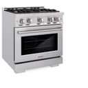 ZLINE 30 in. 4.2 cu. ft. Select Dual Fuel Range with Gas Cooktop and Electric Convection Oven in Stainless Steel with 4 Brass Burners (HDR-BR-30) view 3