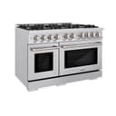 ZLINE 48 in. 6.7 cu. ft. Select Double Oven Dual Fuel Range in Stainless Steel with 8 Brass Burners (HDR-BR-48) view 1