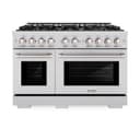ZLINE 48 in. 6.7 cu. ft. Select Double Oven Dual Fuel Range in Stainless Steel with 8 Brass Burners (HDR-BR-48) view 6