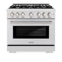 36 in. 5.2 cu. ft. Select Dual Fuel Range with 6 Burner Gas Cooktop and Electric Convection Oven view 4
