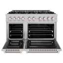 48 in. 6.7 cu. ft. Select Double Oven Dual Fuel Range with 8 Burner Gas Cooktop view 3