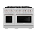 48 in. 6.7 cu. ft. Select Double Oven Dual Fuel Range with 8 Burner Gas Cooktop view 4