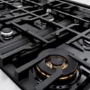 ZLINE 48 in. 6.7 cu. ft. Select Double Oven Dual Fuel Range with 8 Burner Gas Cooktop in DuraSnow® Stainless Steel with Black Matte Doors (HDRS-BLM-48) view 7