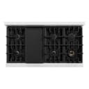 ZLINE 48 in. 6.7 cu. ft. Select Double Oven Dual Fuel Range in DuraSnow® Stainless Steel with 8 Brass Burners (HDRS-BR-48) view 6