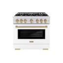 Autograph Edition 36 in. 5.2 cu. ft. Select Dual Fuel Range with 6 Burner Gas Cooktop and Electric Convection Oven view 2