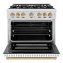 Autograph Edition 36 in. 5.2 cu. ft. Select Dual Fuel Range with 6 Burner Gas Cooktop and Electric Convection Oven view 3