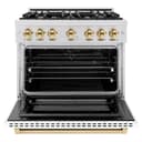 Autograph Edition 36 in. 5.2 cu. ft. Select Dual Fuel Range with 6 Burner Gas Cooktop and Electric Convection Oven view 3