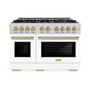 Autograph Edition 48 in. 6.7 cu. ft. Select Double Oven Dual Fuel Range with 8 Burner Gas Cooktop view 2