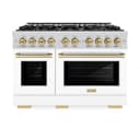 Autograph Edition 48 in. 6.7 cu. ft. Select Double Oven Dual Fuel Range with 8 Burner Gas Cooktop view 4