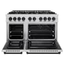 ZLINE Autograph Edition 48 in. 6.7 cu. ft. Select Double Oven Dual Fuel Range with 8 Burner Gas Cooktop in Stainless Steel and Matte Black Accents (HDRZ-48-MB) view 4