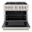Autograph Edition 36 in. 5.2 cu. ft. Select Dual Fuel Range with 6 Burner Gas Cooktop and Electric Convection Oven view 5