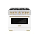 Autograph Edition 36 in. 5.2 cu. ft. Select Dual Fuel Range with 6 Burner Gas Cooktop and Electric Convection Oven view 2