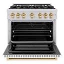 Autograph Edition 36 in. 5.2 cu. ft. Select Dual Fuel Range with 6 Burner Gas Cooktop and Electric Convection Oven view 5