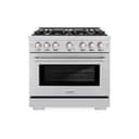 36 in. 5.2 cu. ft. Select Gas Range with 6 Burner Cooktop and Convection Gas Oven view 16